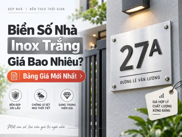 Biển Số Nhà Inox Trắng Giá Bao Nhiêu