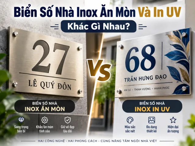 Biển Số Nhà Inox Ăn Mòn Và In UV