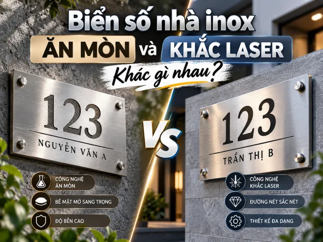 Biển Số Nhà Inox Ăn Mòn Và Khắc Laser