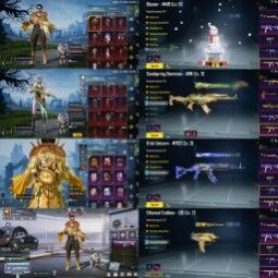 XSUIT LV 1 GC 6 AKM 3 M7 3 UMP 3 UZI 2 18x GUN LAB 64 MF GODZILA SET (Rare)