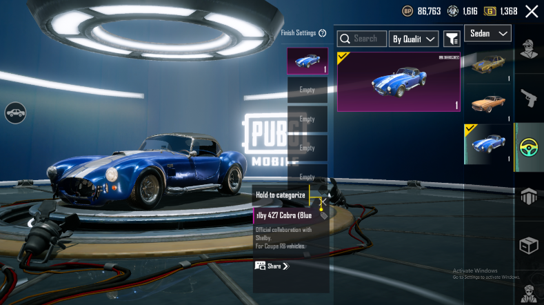 LVL 75 | 25x Gunlab (M416 Glacier LV.7 + AKM Glacier LV.4 + UMP45 Glacier LV.5) | 5x Conqueror | 3x Sports Cars | Mythic Fashion | 200+ Outfits | FPUBG75