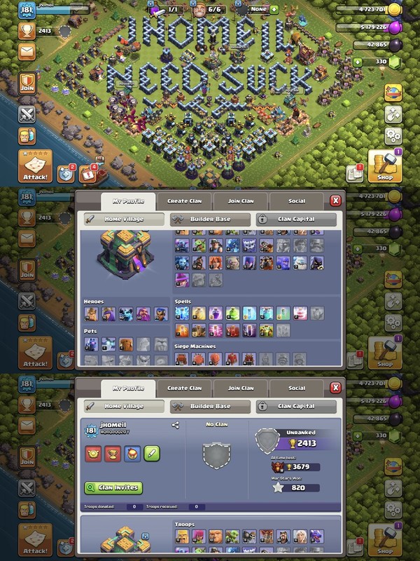 Th-14 Luxry accout[] Fully Dark wall [] Hero-74/75/50/25[] Nc-Free[] Exp-181[[ Full Access
