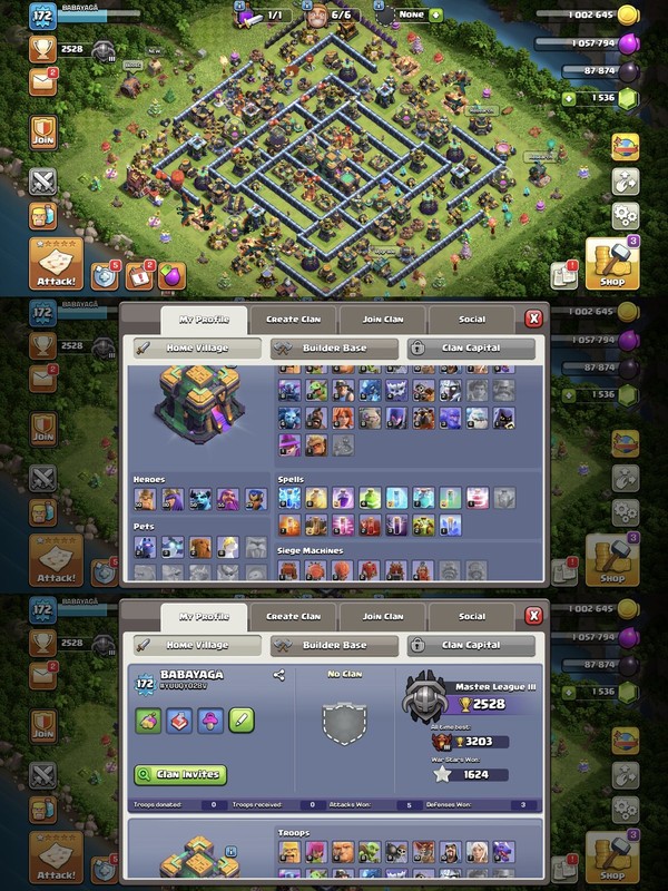 Th-14 Almost 4 Hero max[] Fully dark wall[] 70% Defence max[] 6 builder[]Nc-1500[] Exp-171[] Full Access