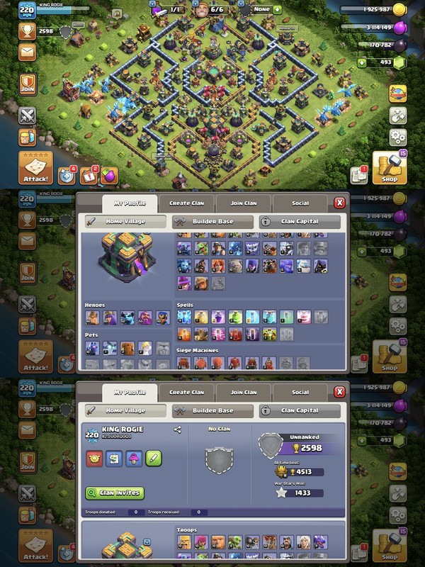 Th-14 Almost 4 Hero max[] 80-80-55-30[] Dark wall []max Defence[] 6 bhuilder[]Exp-220[] Full Access