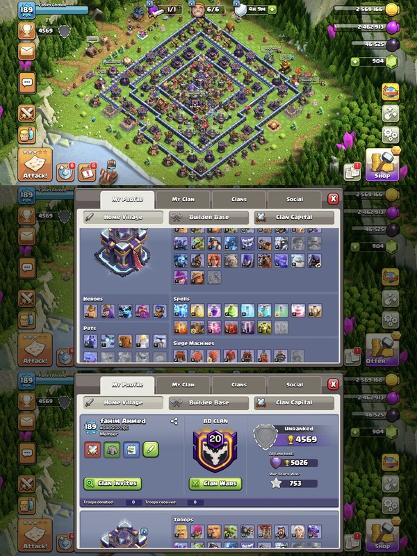 Th-15 High Heeos Account[] 66_80_49_54_30[] Near max Defence[] Dark wall[] Best Equipmnt[] 6 builder[] Nc-free