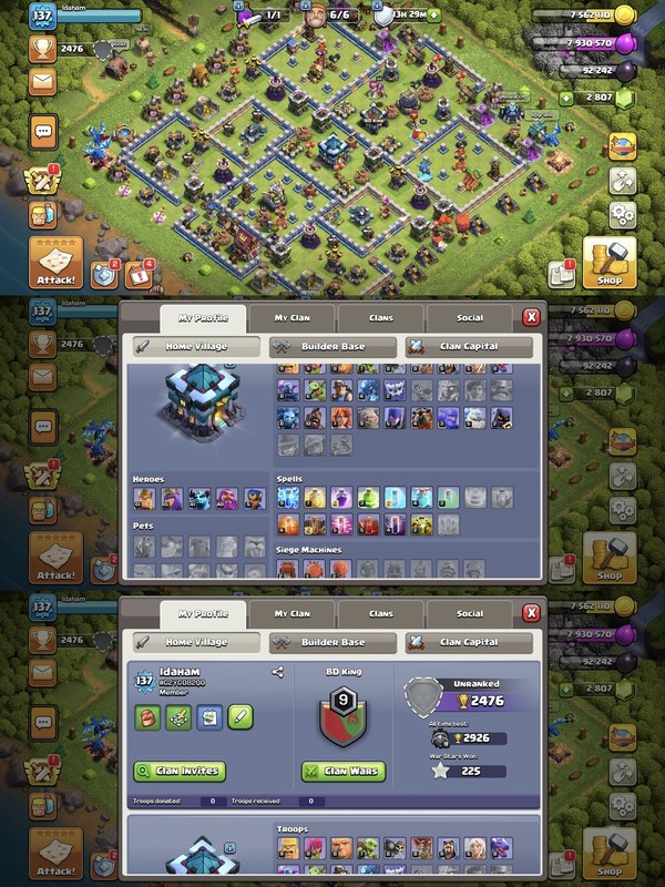 Th-13 6 Builder[] Hero-61/65/40/5[] Strong Defence[[ Supper cheap[] Nc- Free[] Exp-137[] Full Access
