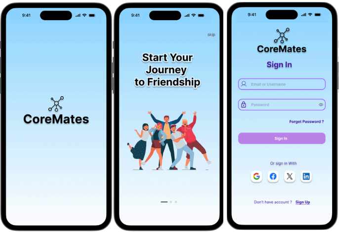 CoreMates App project screenshot