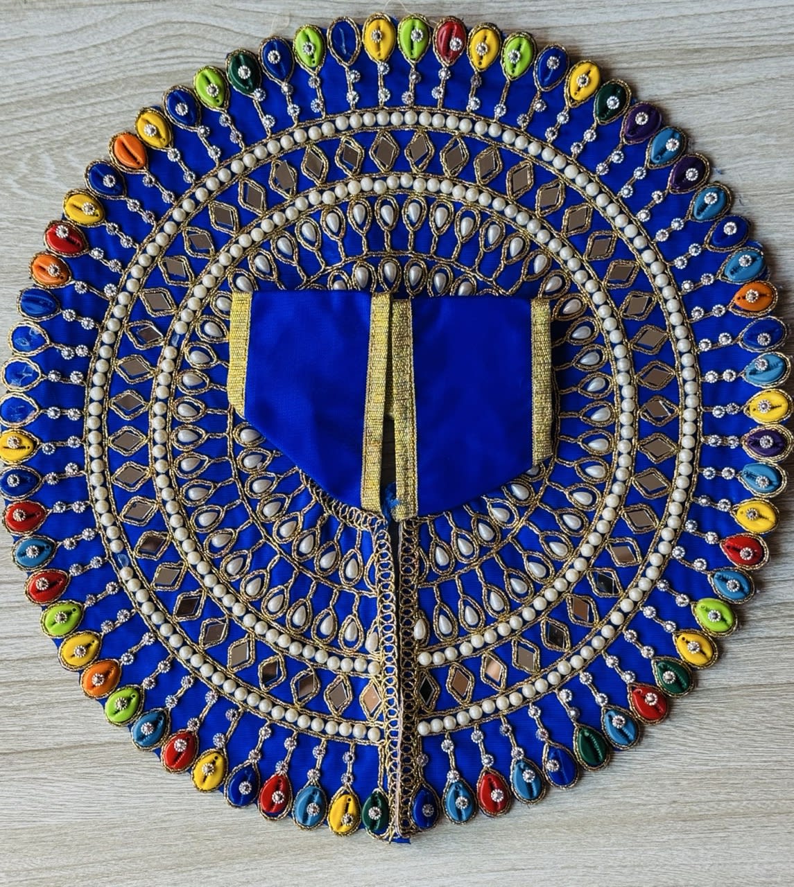 Royal Purple Laddu Gopal Dress | Velvet Poshak with Pearls, Kundan & Multicolor Stone Work 4