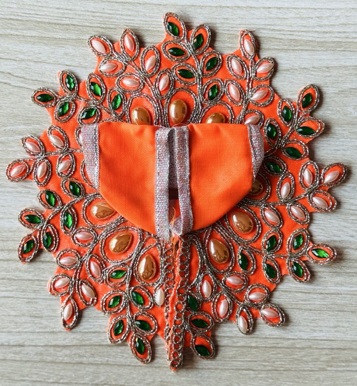 Royal Pink Laddu Gopal Dress | Stone-Embellished Designer Poshak for Divine Shringar 3