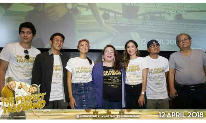 Para pendukung film The Perfect Husband antara lain: Dimas Anggara, Amanda Rawles, Maxime Bouttier, Bunga Zainal, Tisa, Slamet Rahardjo saat foto bersama (foto: Screenplay Films)