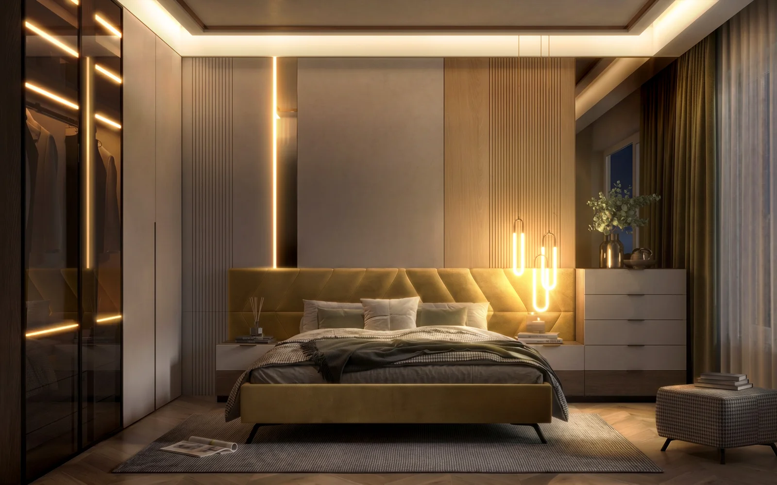 Modern Interior of Bedroom furniture design - detail 4
