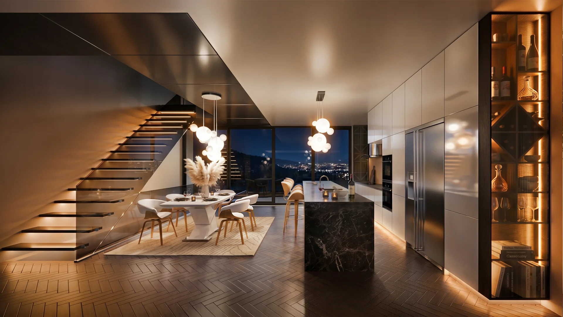Sophisticated Open-Plan Kitchen & Dining Interior - detail 3