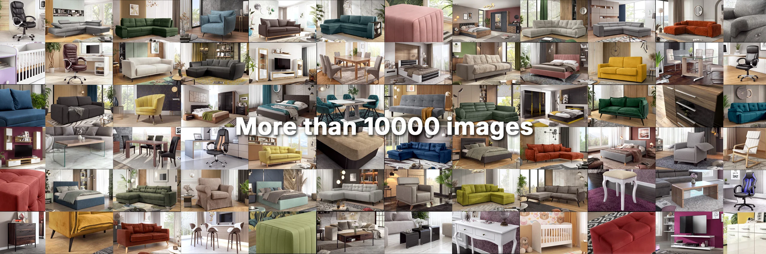 High-quality 3D furniture interior design visualizations collection as grid of many different projects by Design Studio Pro