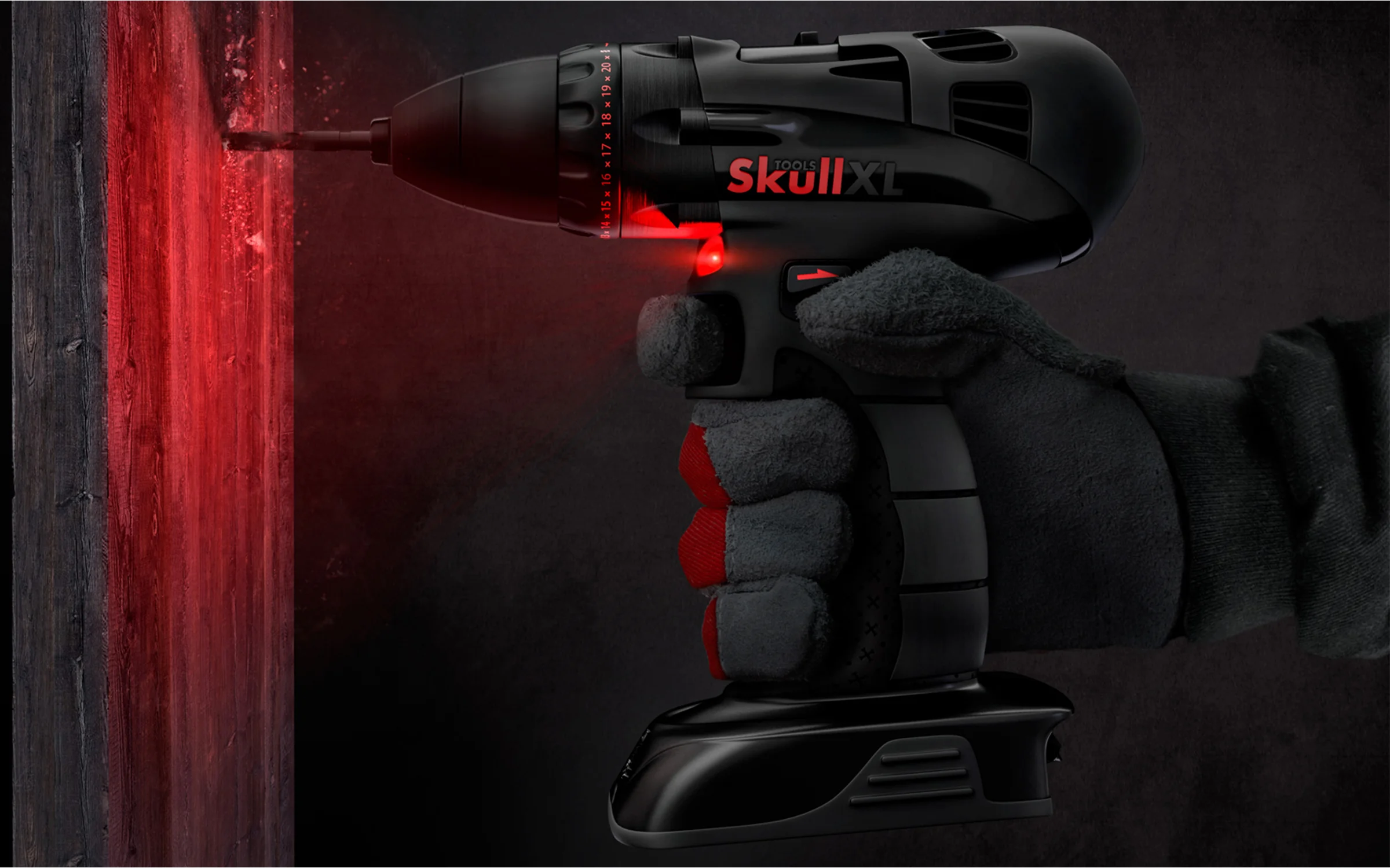 Hyper-realistic CGI visualization of conceptual industrial design of power tools in action