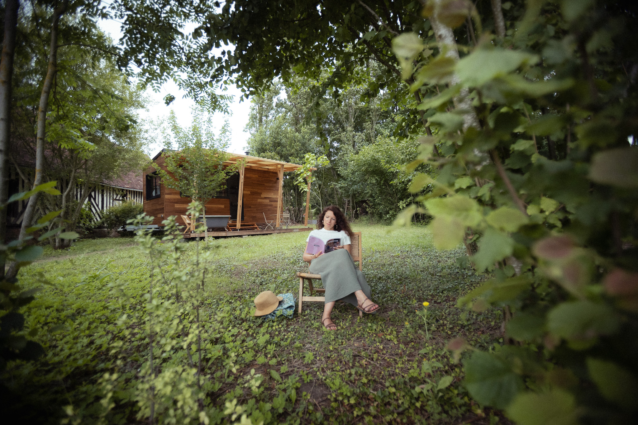 Pépiite Bocage Normand - Tiny House avec Spa & Baignoire Vintage en Normandie à Saint Pierre en Auge — cuisine