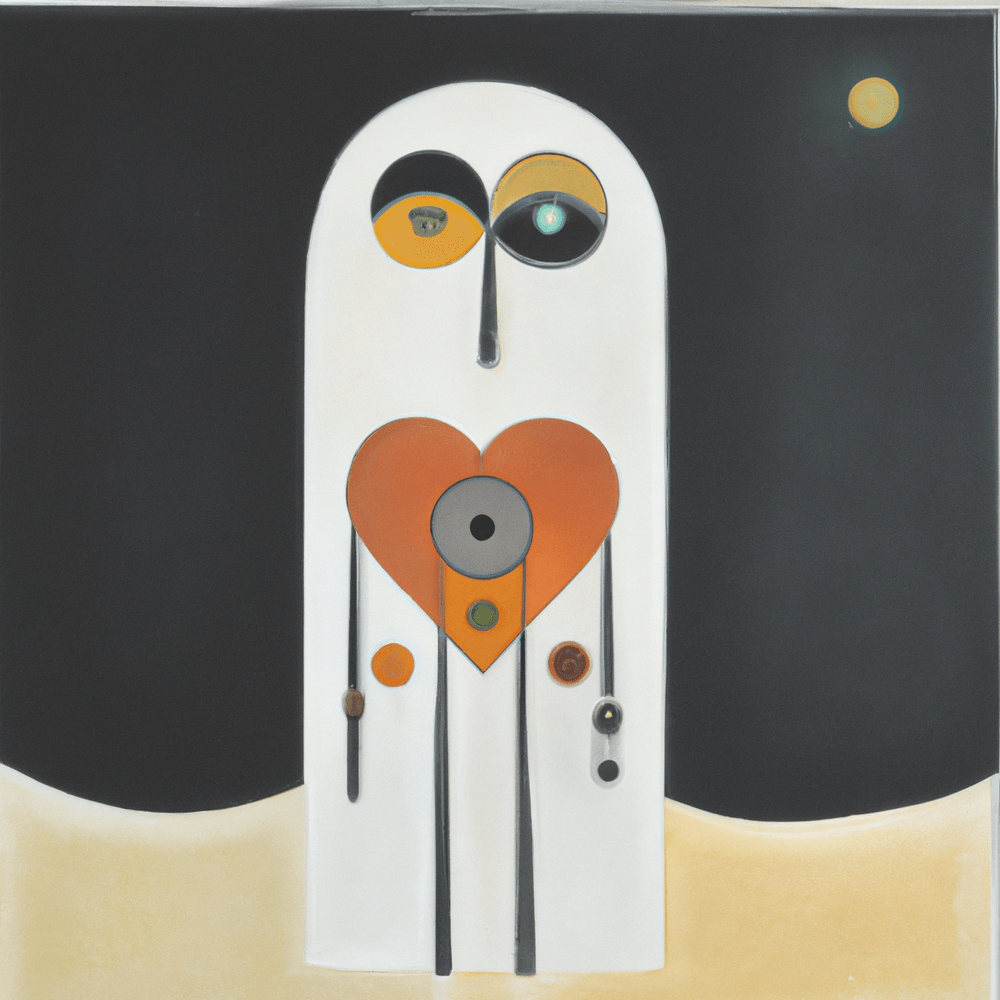 Dall-E generated image from the prompt "'Sad Robot' by Hilma Af Klint"
