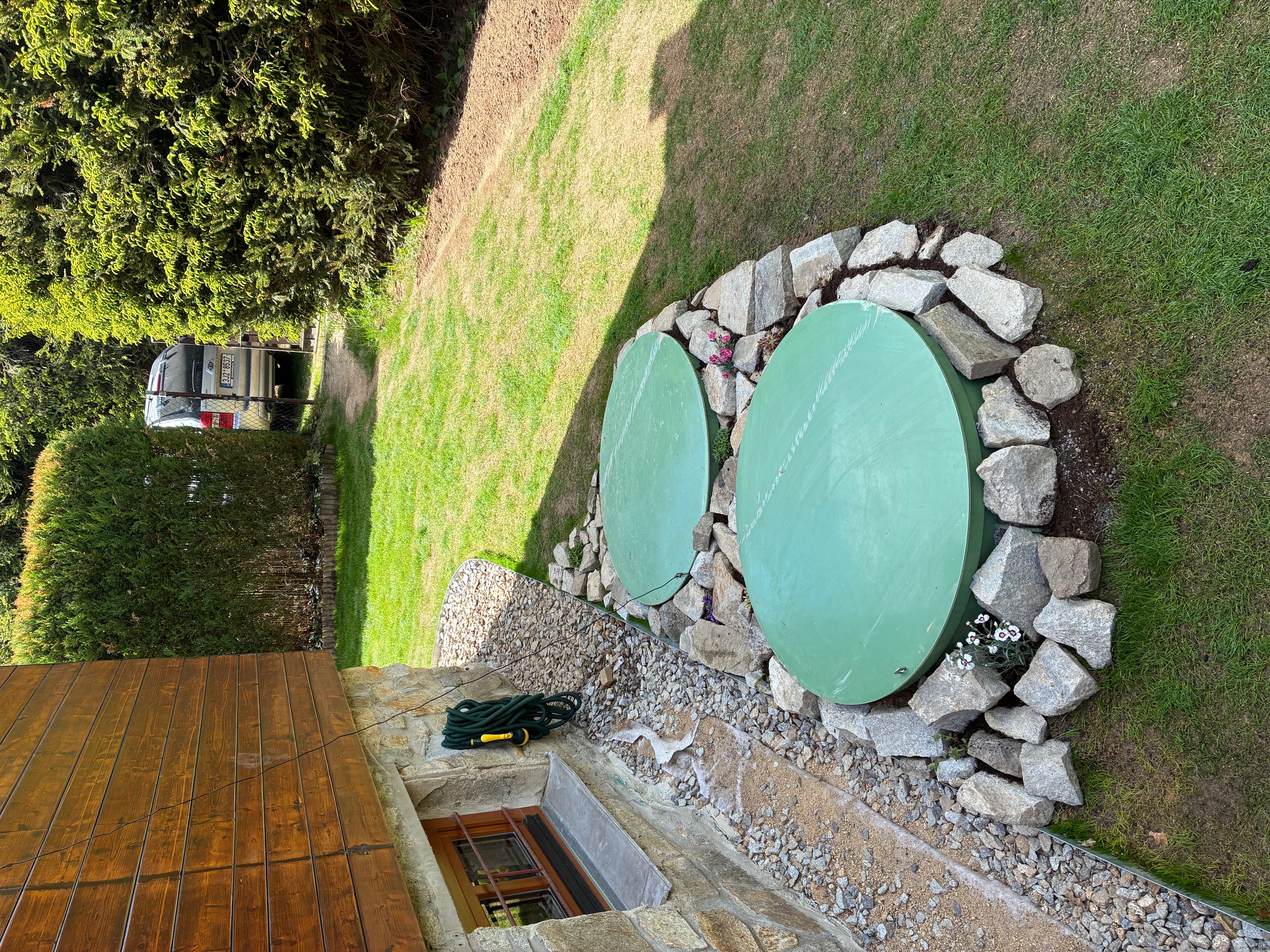 Čistička, izolace základů a terasa