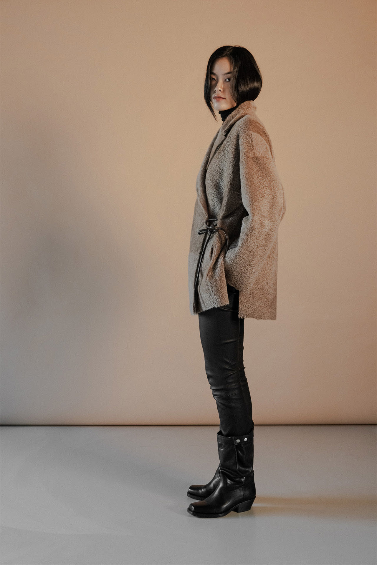 Ayasse lammfellblazer wendbar caramello