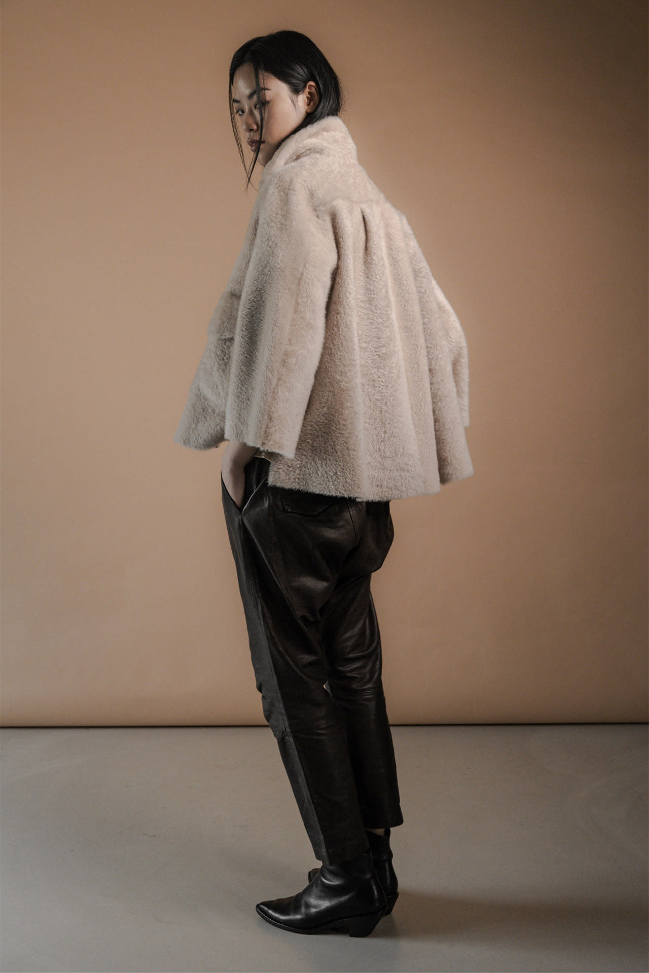 Ayasse Shearling Wendejacke beige