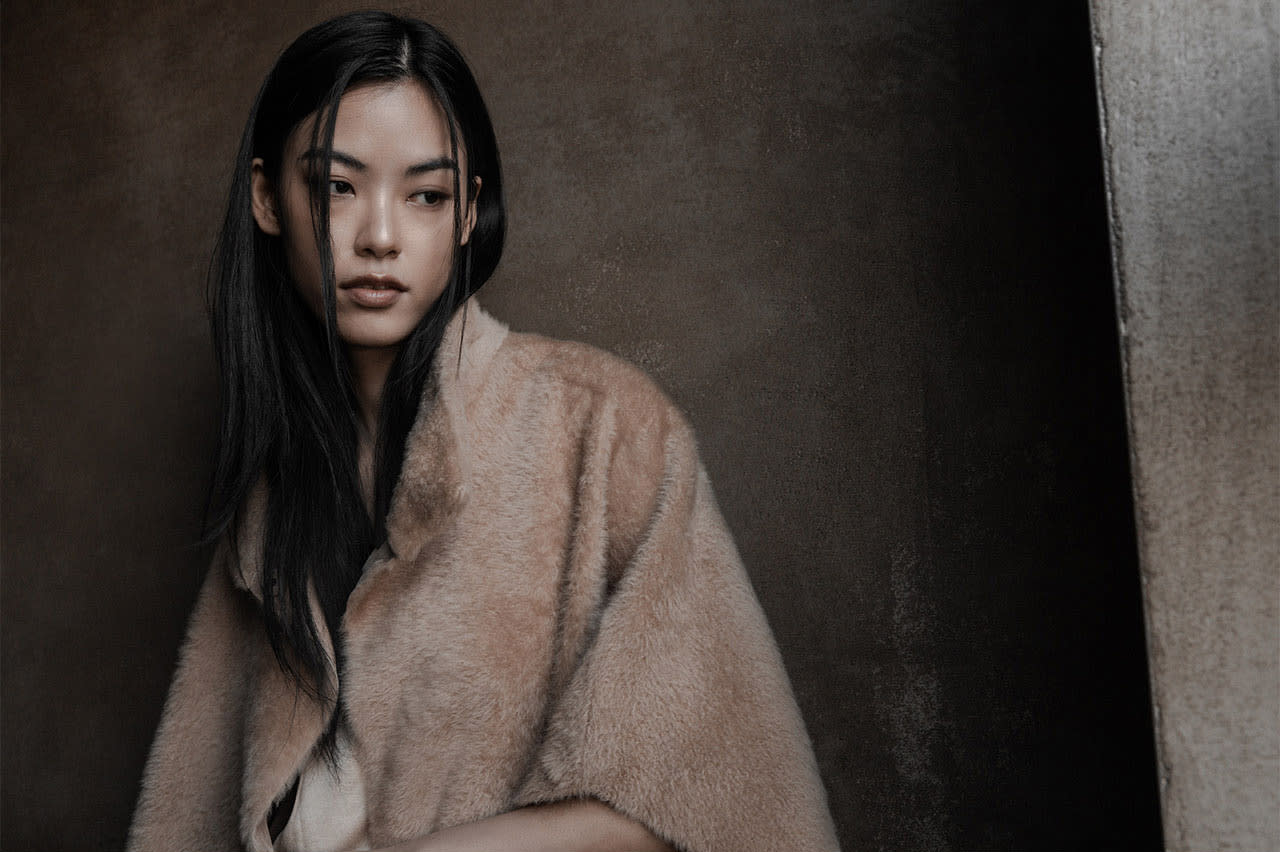 Ayasse Lammfellcape wendbar caramello