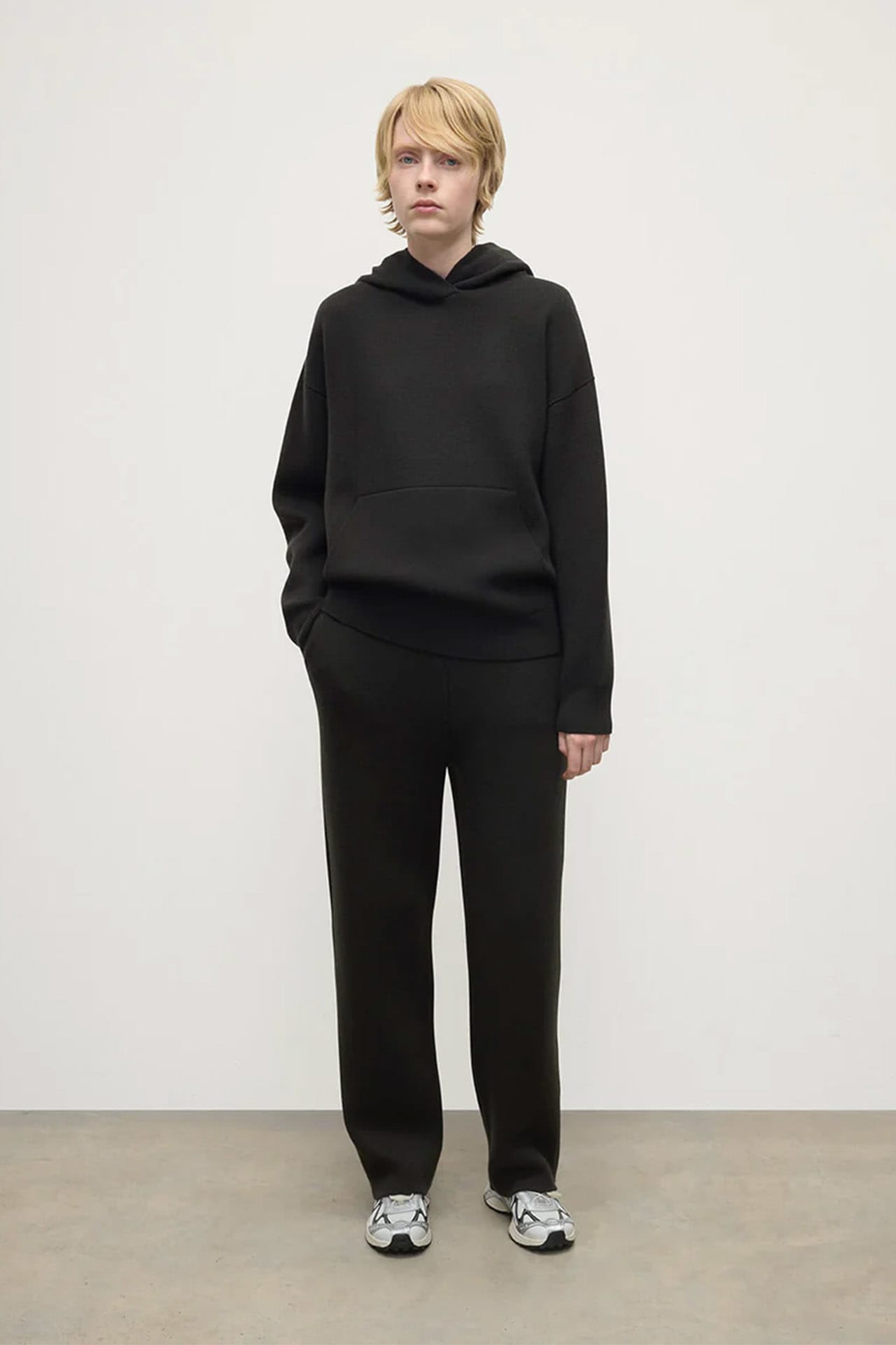 Johnstons of Elgin double faced hoodie cashmere/merino