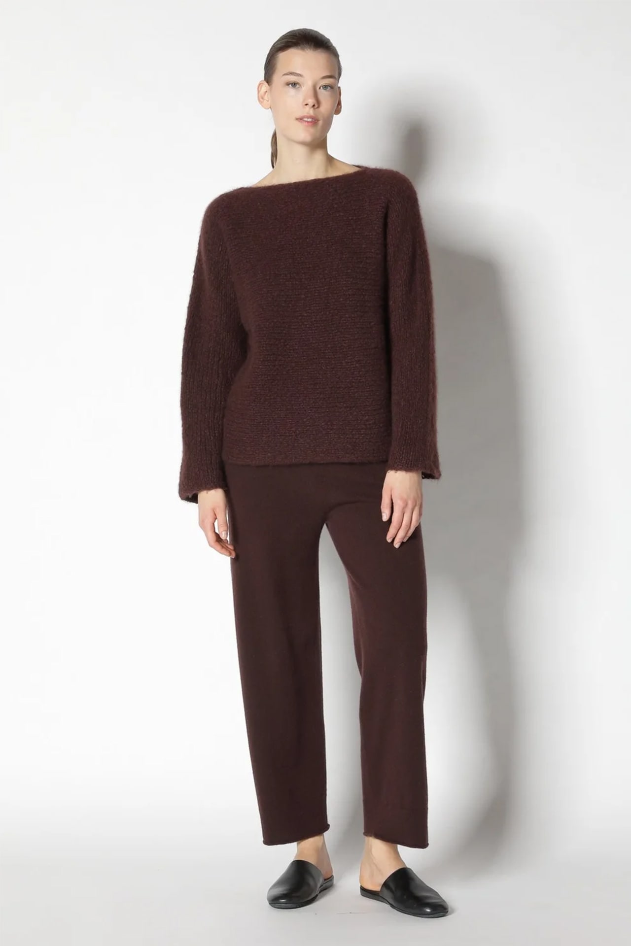 Sminfinity cloudy handknit boatneck jumper, cashmere