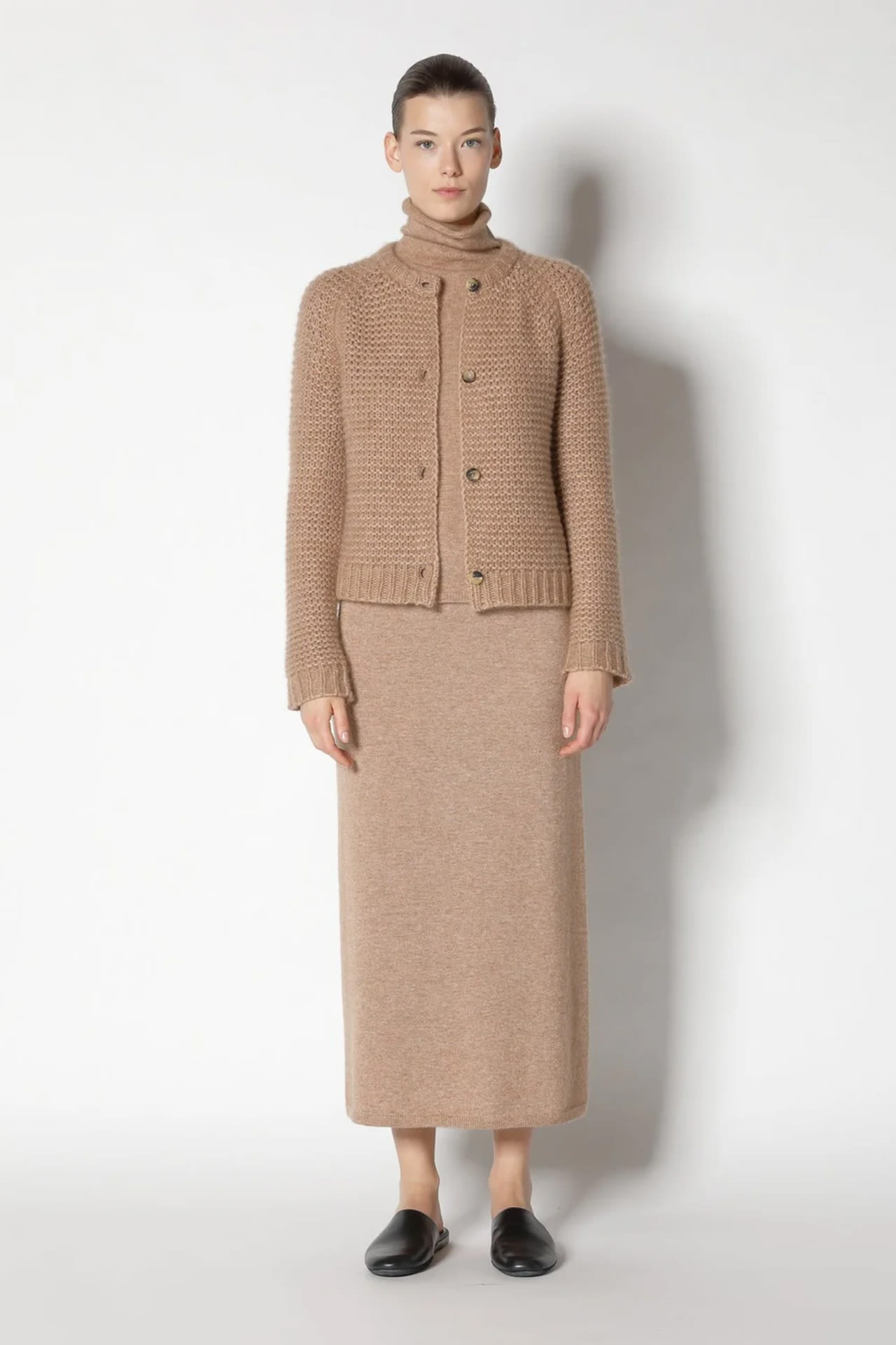 Sminfinity fluffy garter crew jacket