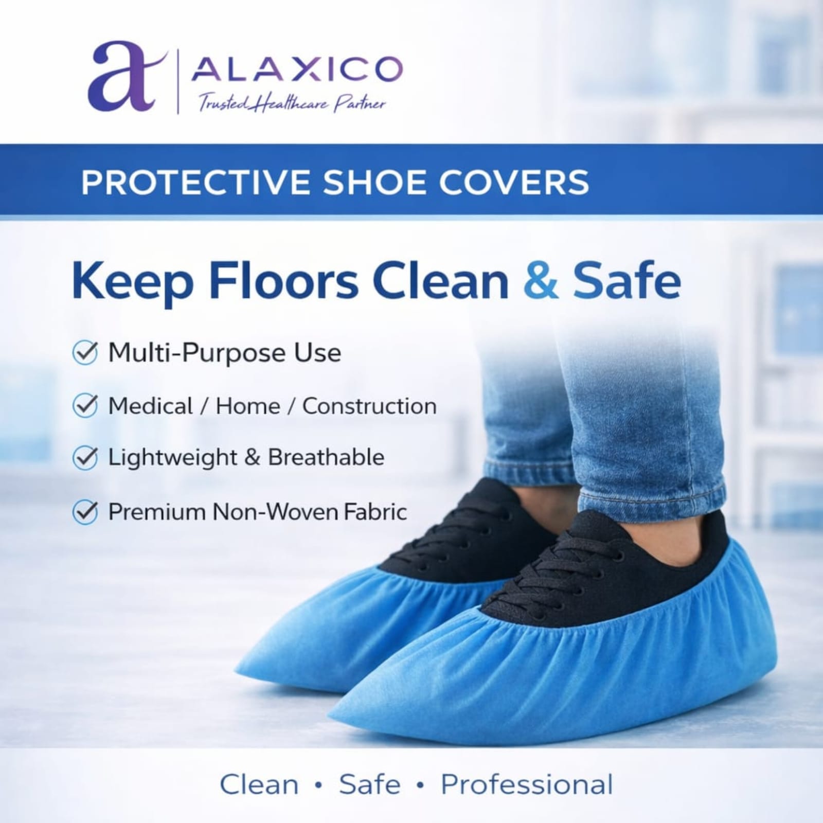 Alaxico Disposable Shoe Covers (Pack of 100)