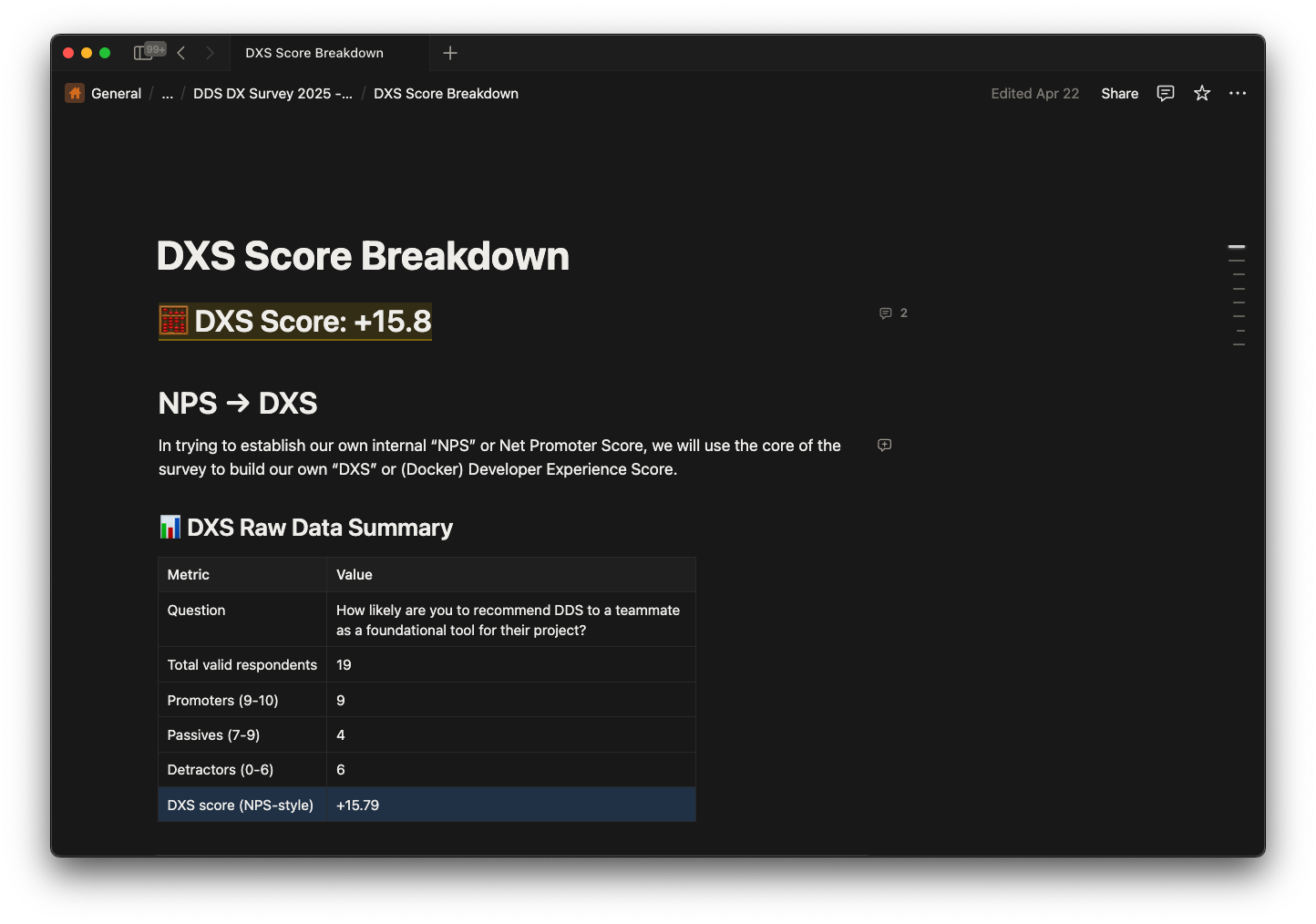 Synthesis work categorized findings into themes: patterns over components, documentation gaps, workflow friction, and organizational perception issues.