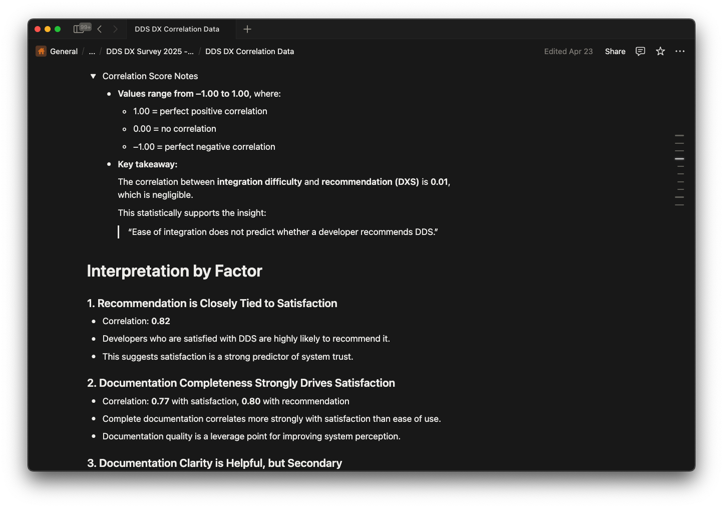 Impact vs. effort prioritization matrix helped leadership understand where to focus. Major discovery: year-long component parity work wasn't solving real customer needs.