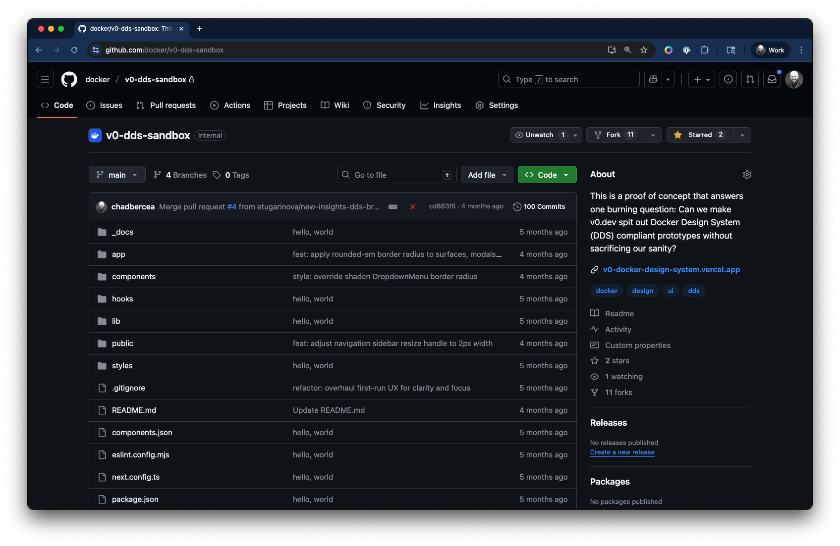 v0.dev+DDS GitHub repository main view