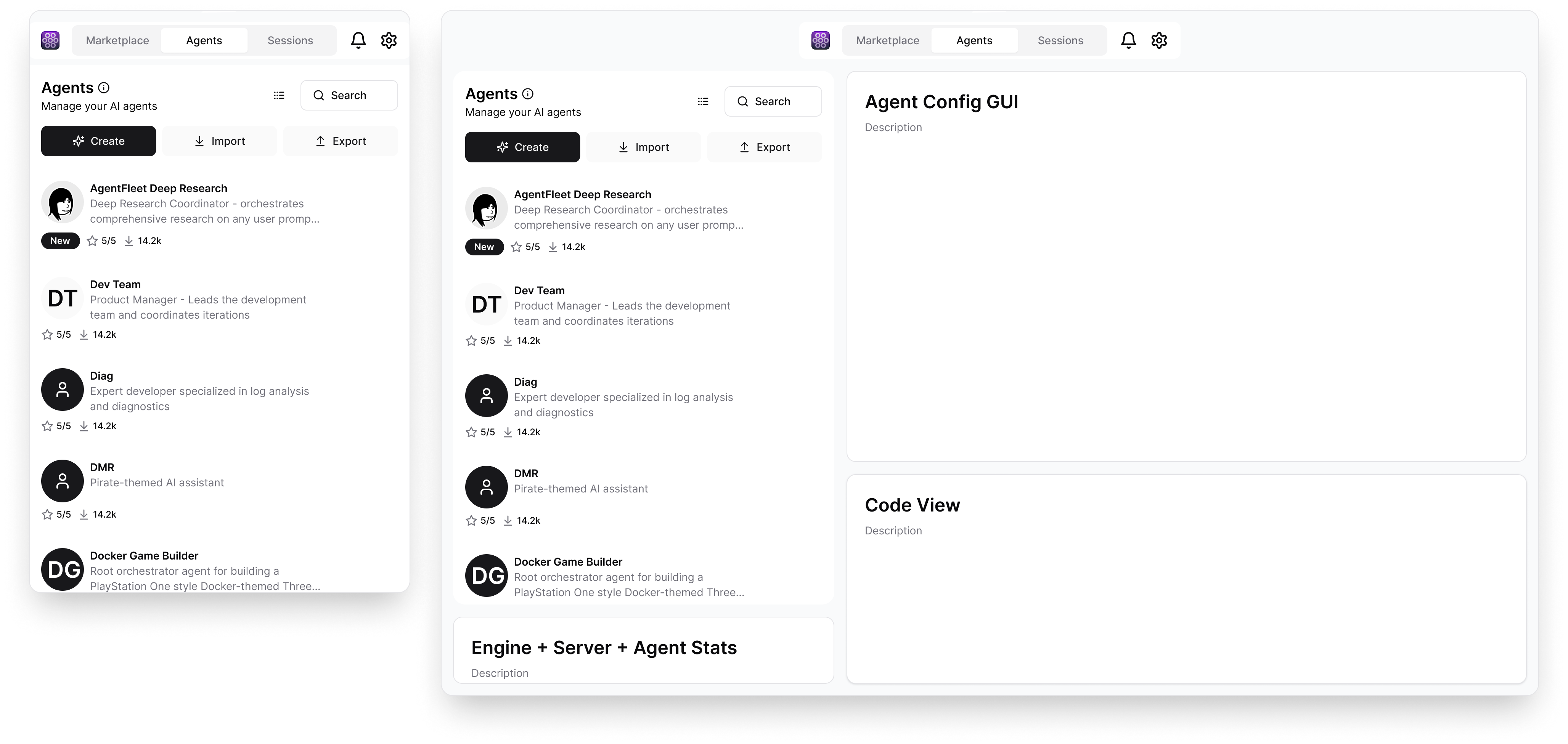 Widget collapsed state