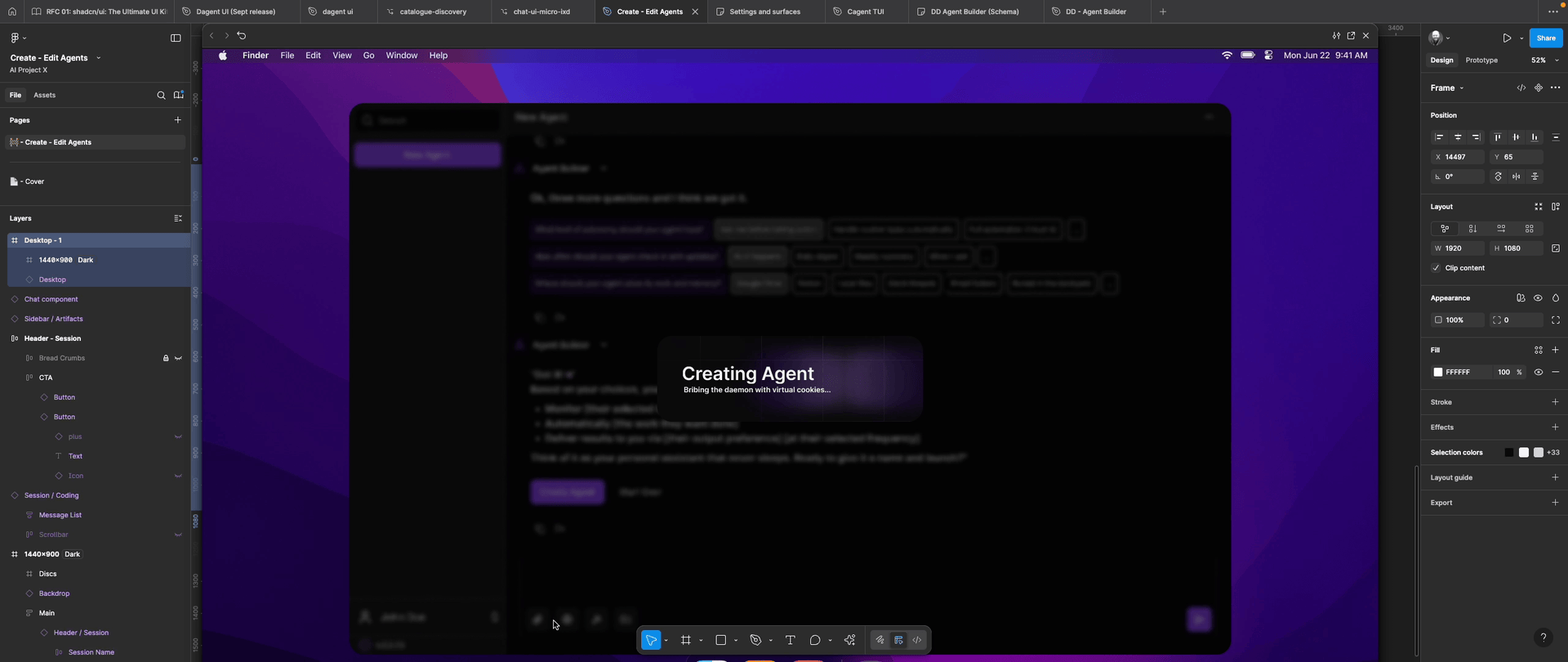 Loading modal animation prototype built in Figma