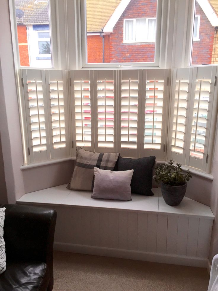 Wooden Shutters for Bay Windows