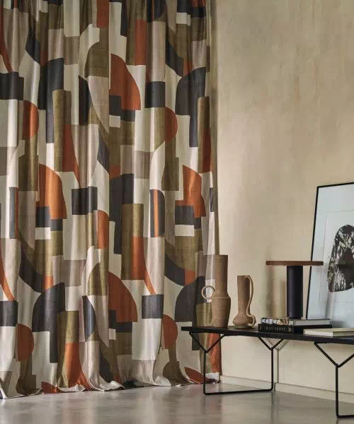 Geometric Curtains for Bedroom