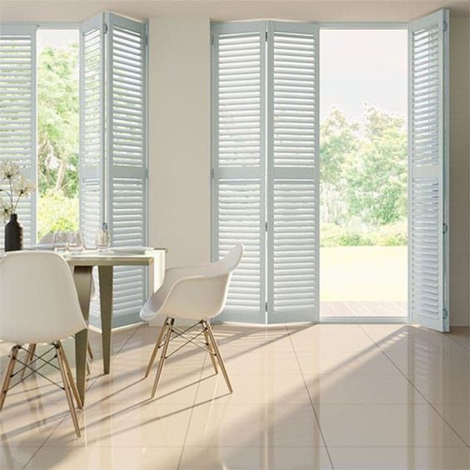 White Tracked Shutters