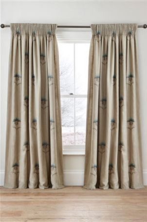 Patterned Pencil Pleat Curtains
