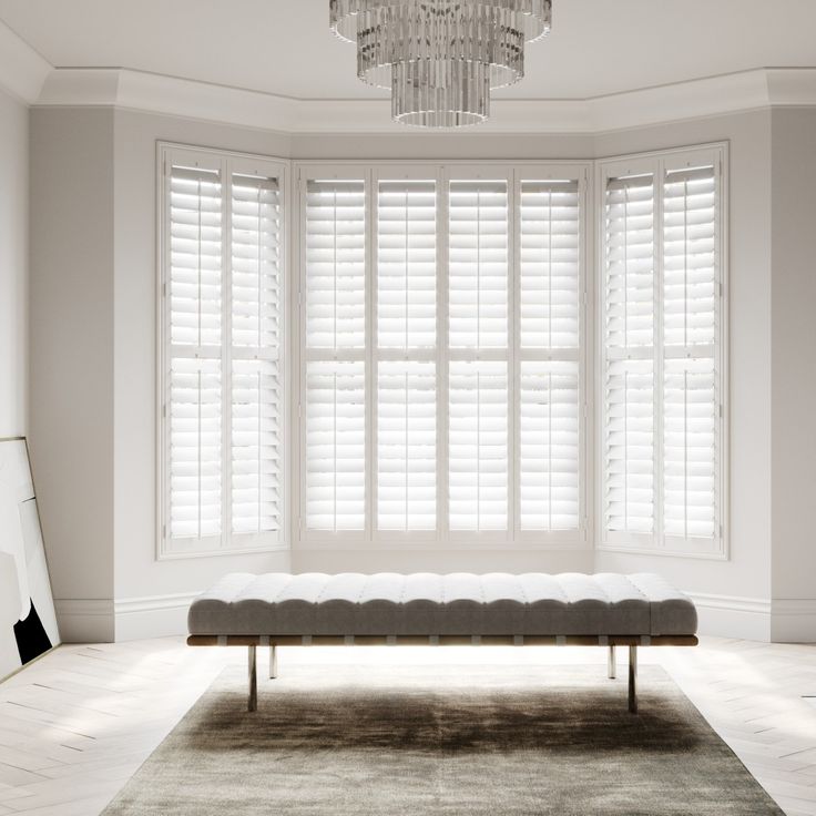 Bay Window Shutters for Bathroom
