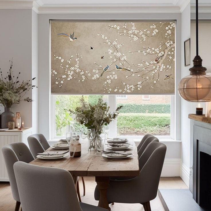 printed blinds for living room