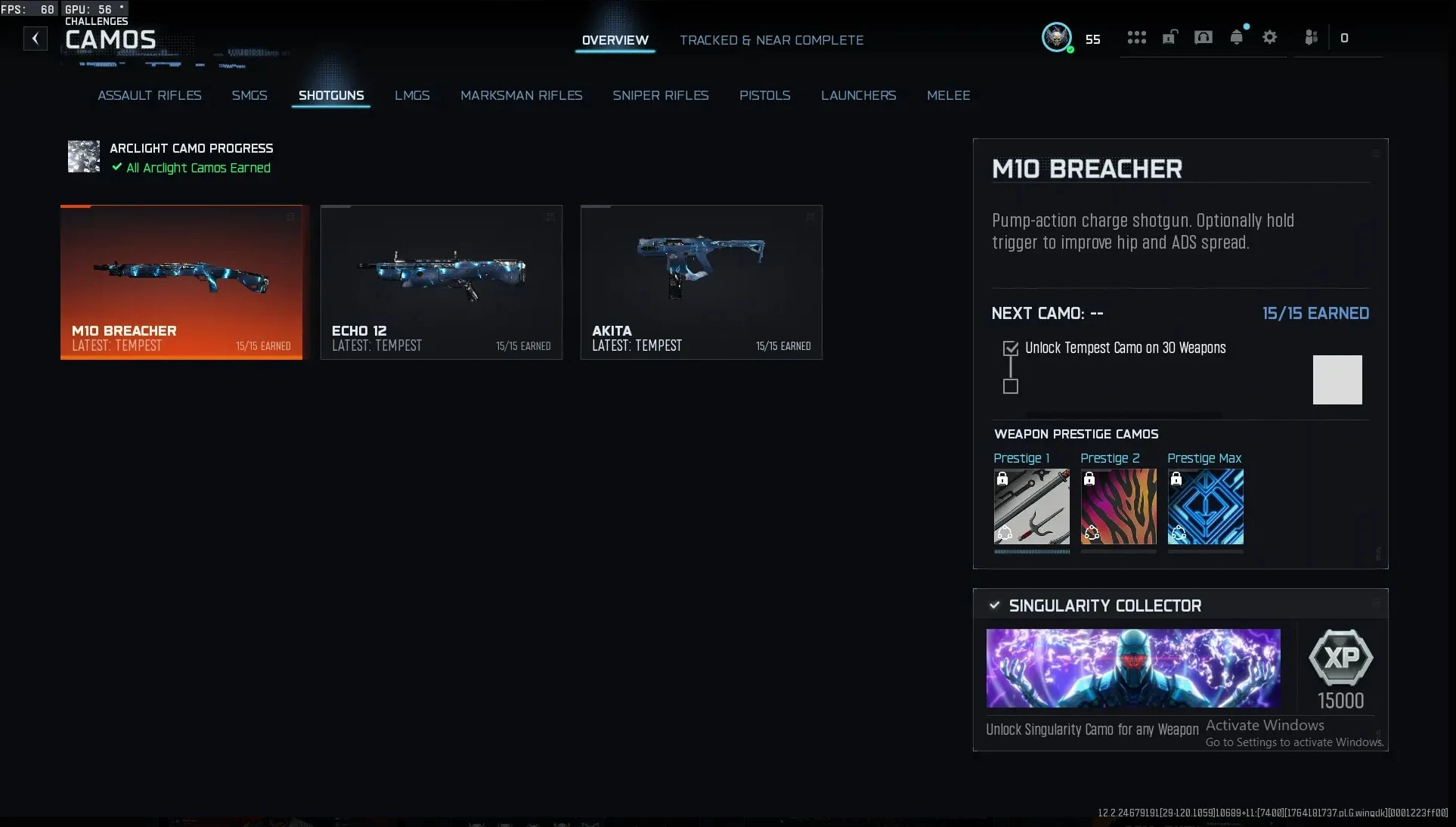 ⚡ BO7/WZ | Singularity Camo | Prestige 8 | Level 56 | Full Access | Ready to Play