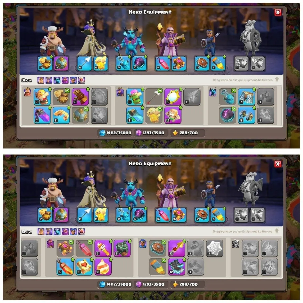 TH14 RUSH ID⚡️9 EPIC EQUIPMENT⚡️XP-126⚡️HERO 48-47-34-25-18⚡️