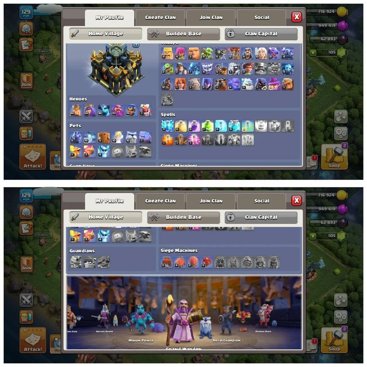 TH17 HALF MAX ID⚡️12 EPIC EQUIPMENT⚡️XP-129⚡️HERO 44-54-46-33-35-1⚡️