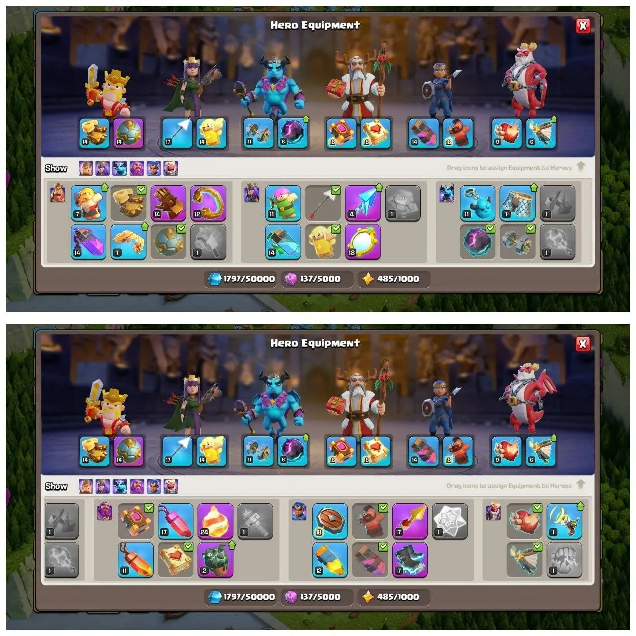 TH16 ALMOST MAX ID⚡️9 EPIC EQUIPMENT⚡️XP-206⚡️HERO 64-80-52-50-36-10⚡️