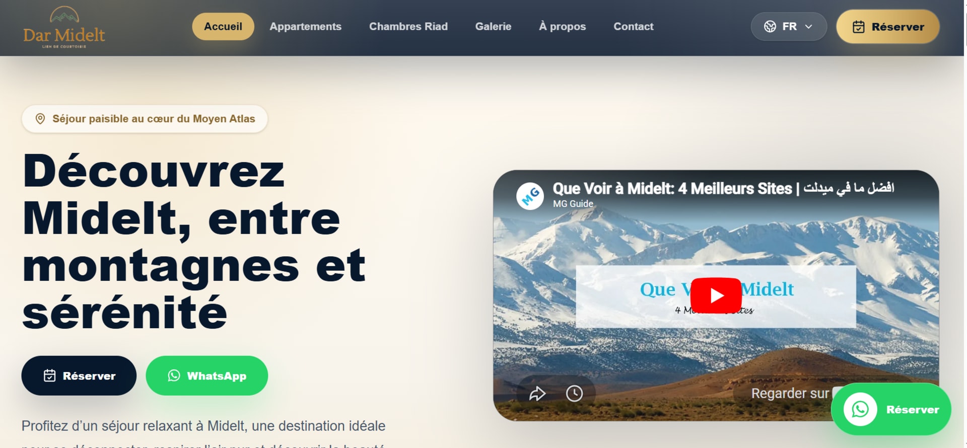 Dar Midelt – Apartment and Riad Room Booking Platform
