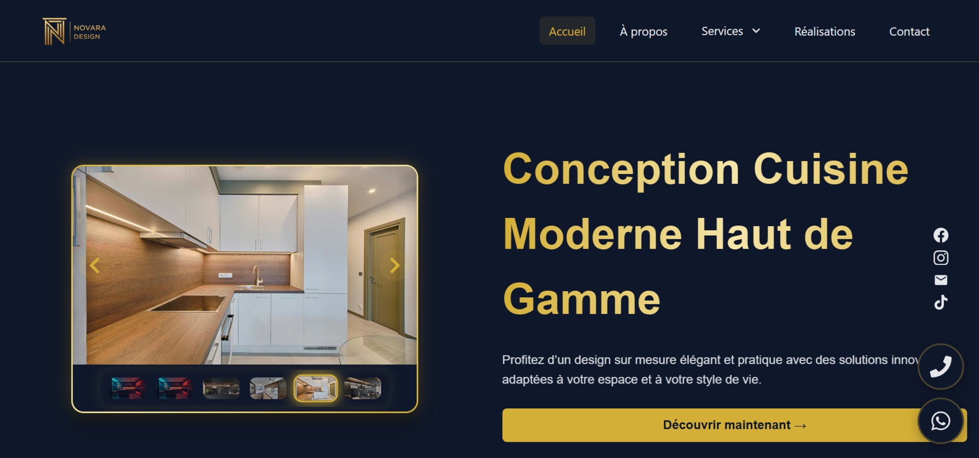 Novara Design – Plateforme Professionnelle de Cuisines Sur Mesure et Aménagement Intérieur