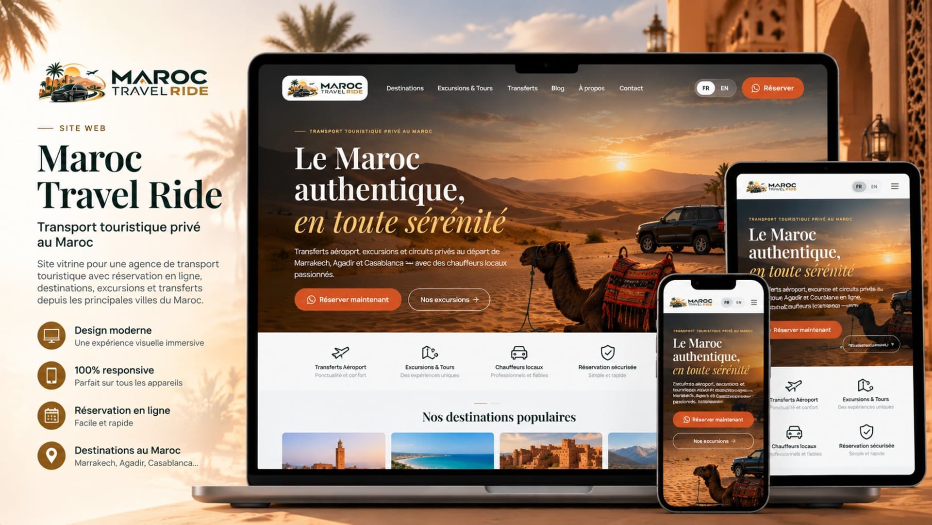 Maroc Travel Ride – Site de transport touristique privé au Maroc