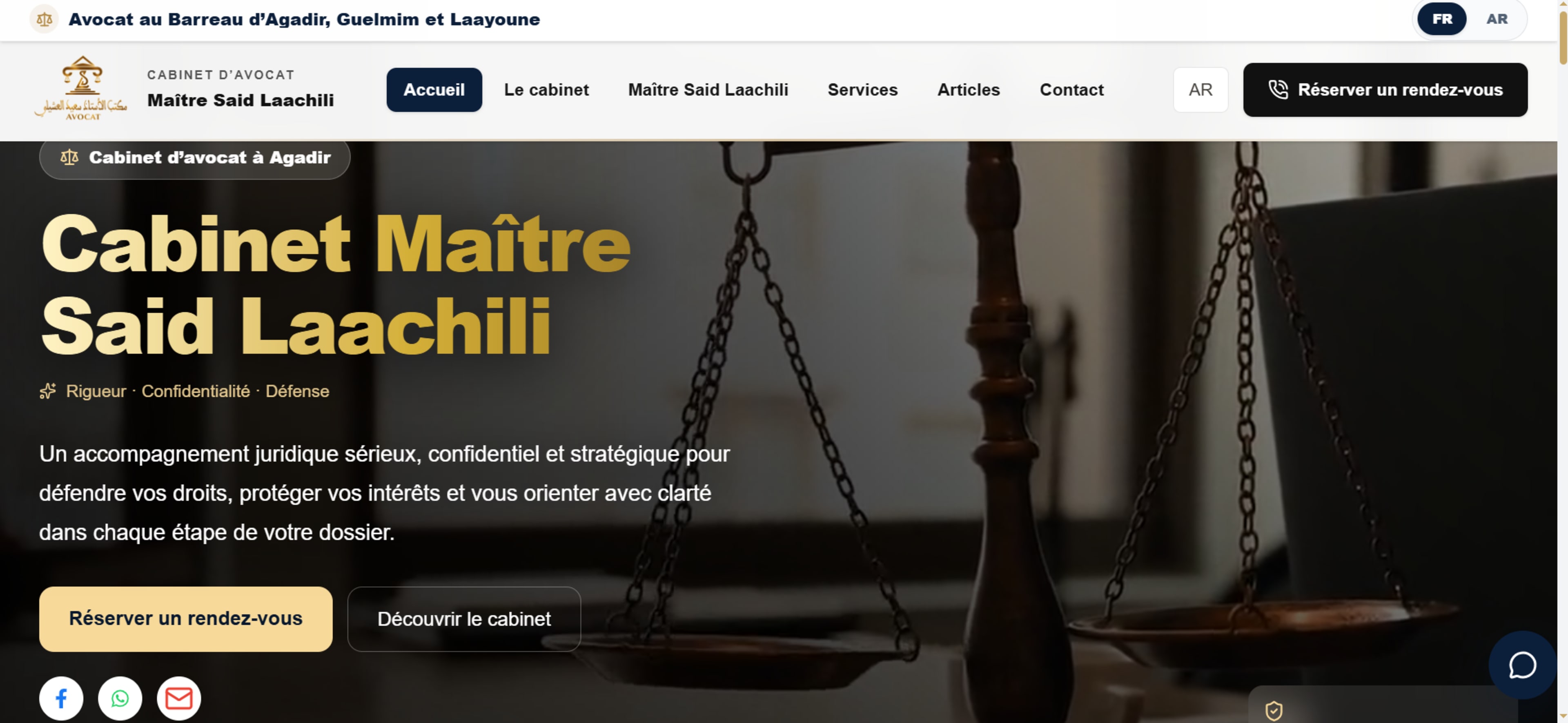 Cabinet d’Avocat Agadir & Inezgane – Site Web Professionnel Juridique