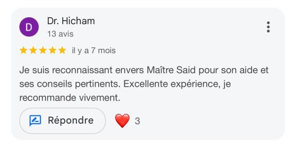 Avis Google client 5