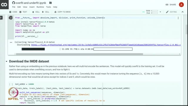 Underfitting and Overfitting in Practice, at 2:09