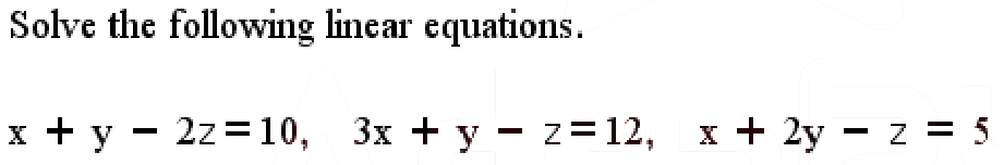 Question content